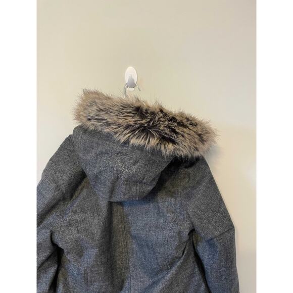 Woolrich Hooded Thumb Hole Wool Heavy Warm Winter Snow Jacket Gray Size Small - Picture 4 of 13